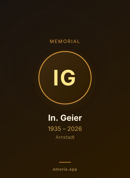 Memorial portrait of In. Geier