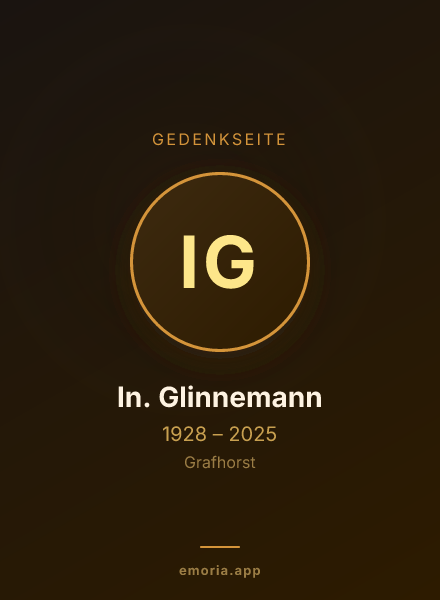 Gedenkportrait von In. Glinnemann