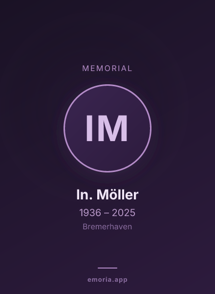 Memorial portrait of In. Möller