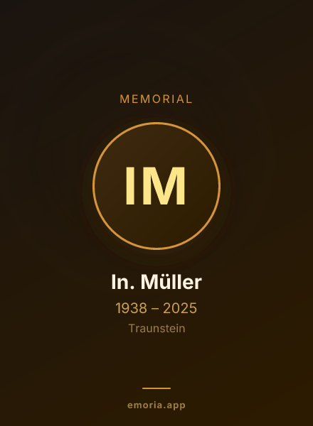 Memorial portrait of In. Müller