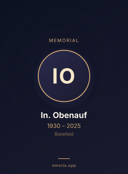 Memorial portrait of In. Obenauf