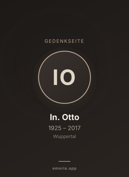 Gedenkportrait von In. Otto