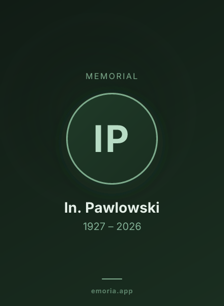 Memorial portrait of In. Pawlowski