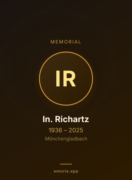 Memorial portrait of In. Richartz