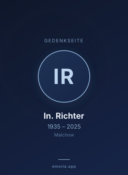 Gedenkportrait von In. Richter