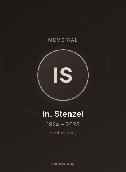 Memorial portrait of In. Stenzel