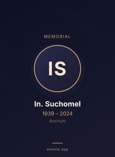Memorial portrait of In. Suchomel