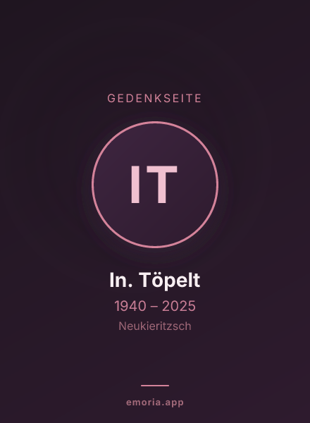 Gedenkportrait von In. Töpelt