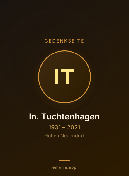 Gedenkportrait von In. Tuchtenhagen