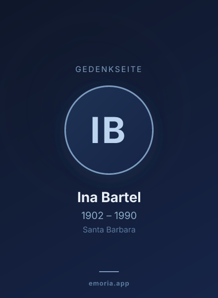 Gedenkportrait von Ina Bartel