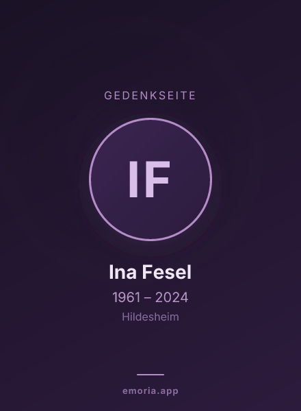Gedenkportrait von Ina Fesel