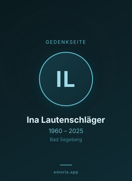 Gedenkportrait von Ina Lautenschläger