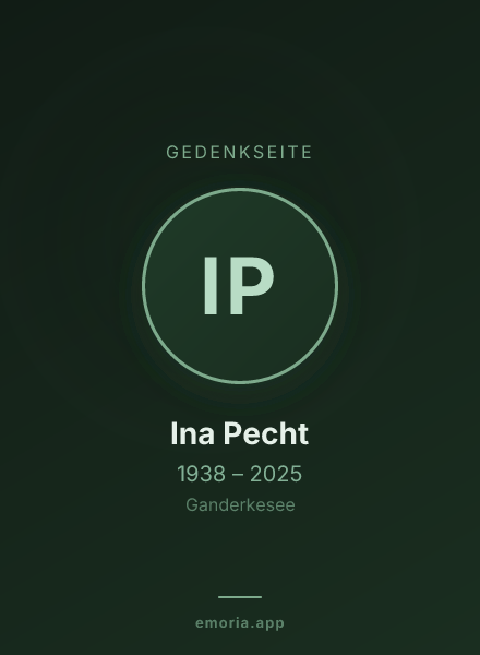 Gedenkportrait von Ina Pecht
