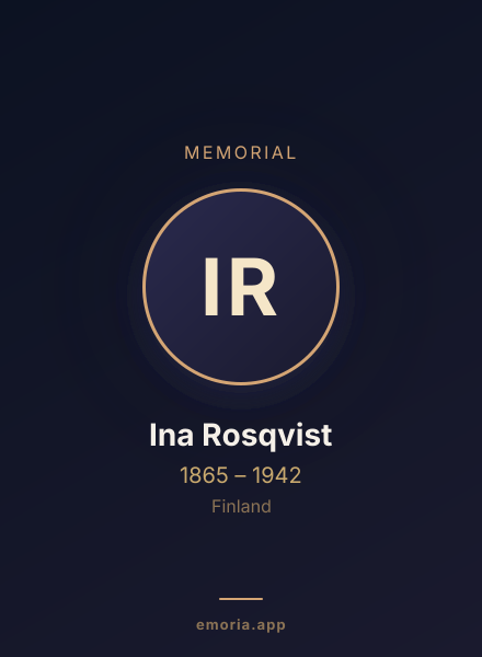 Memorial portrait of Ina Rosqvist