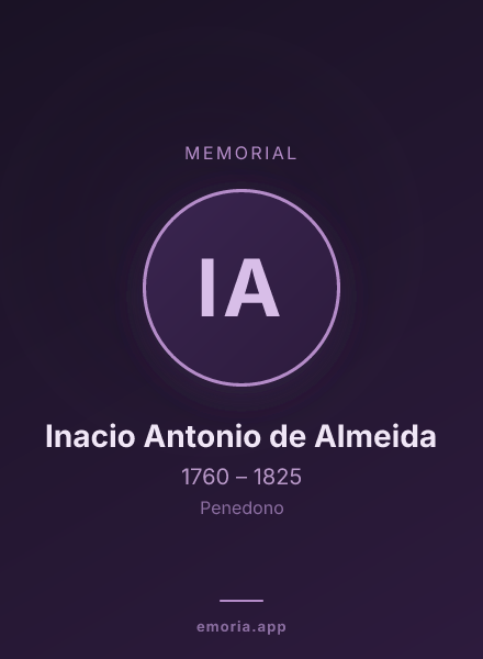 Memorial portrait of Inacio Antonio de Almeida