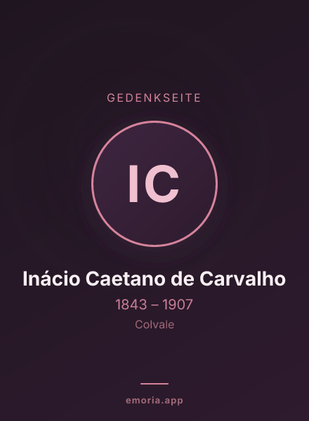 Gedenkportrait von Inácio Caetano de Carvalho