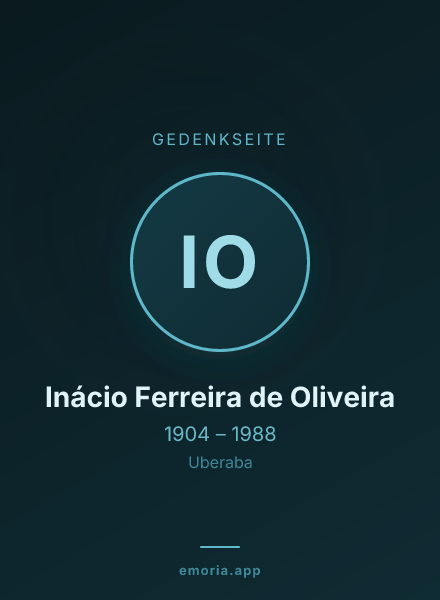Gedenkportrait von Inácio Ferreira de Oliveira