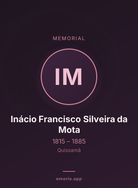 Memorial portrait of Inácio Francisco Silveira da Mota