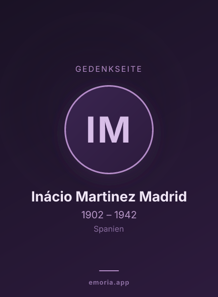 Gedenkportrait von Inácio Martinez Madrid