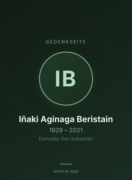 Gedenkportrait von Iñaki Aginaga Beristain
