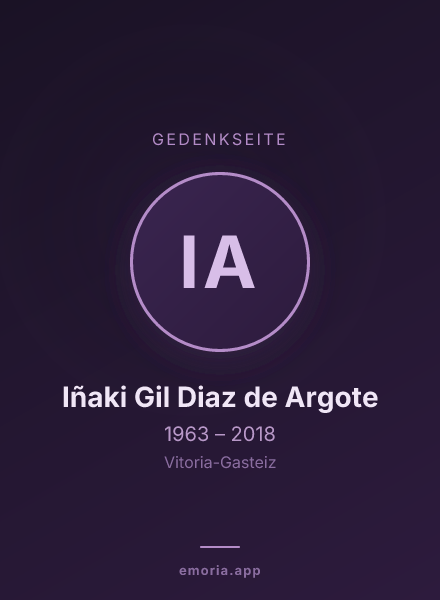 Gedenkportrait von Iñaki Gil Diaz de Argote