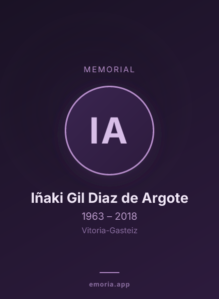 Memorial portrait of Iñaki Gil Diaz de Argote