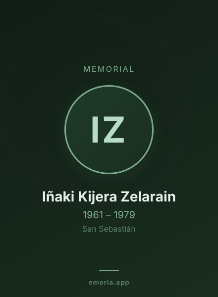Memorial portrait of Iñaki Kijera Zelarain
