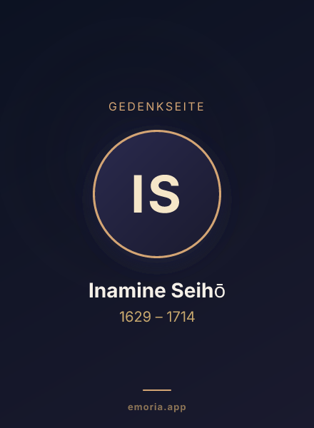 Gedenkportrait von Inamine Seihō