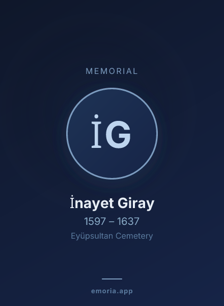Memorial portrait of İnayet Giray