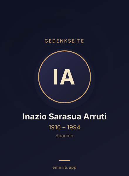 Gedenkportrait von Inazio Sarasua Arruti