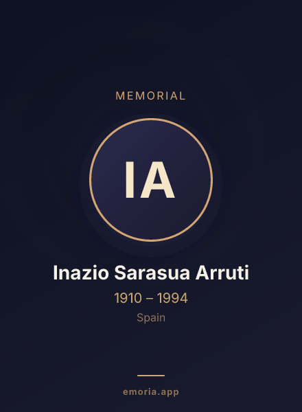 Memorial portrait of Inazio Sarasua Arruti