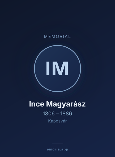 Memorial portrait of Ince Magyarász