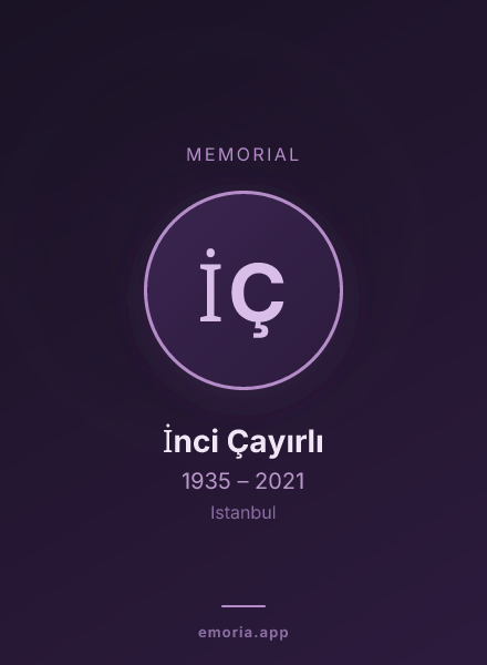 Memorial portrait of İnci Çayırlı