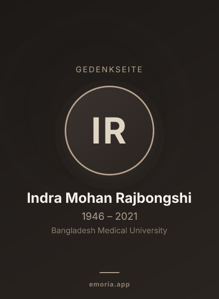 Gedenkportrait von Indra Mohan Rajbongshi
