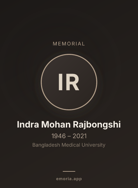 Memorial portrait of Indra Mohan Rajbongshi
