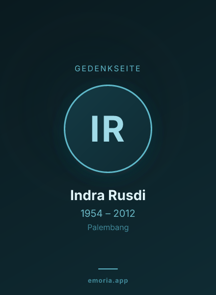 Gedenkportrait von Indra Rusdi