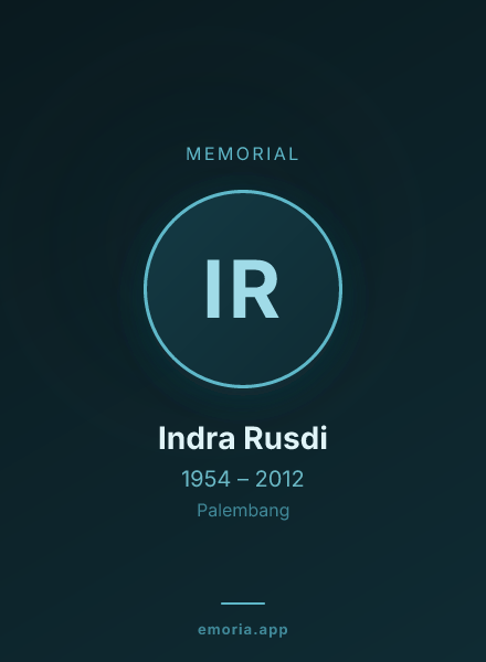 Memorial portrait of Indra Rusdi