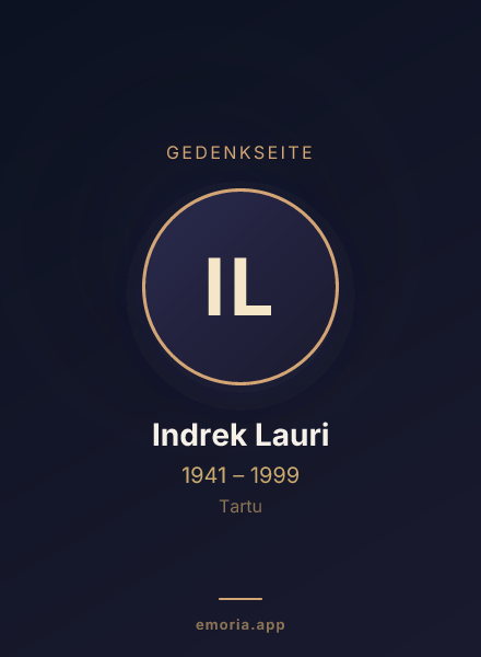 Gedenkportrait von Indrek Lauri