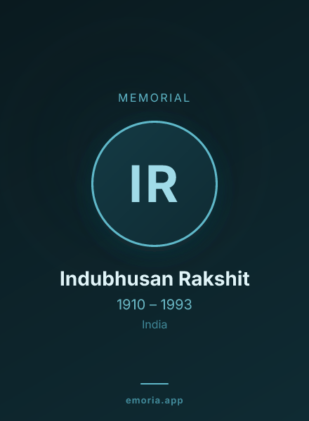 Memorial portrait of Indubhusan Rakshit