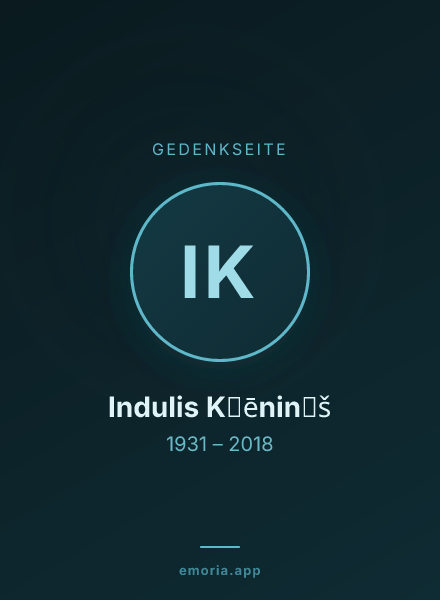 Gedenkportrait von Indulis K̦ēnin̦š