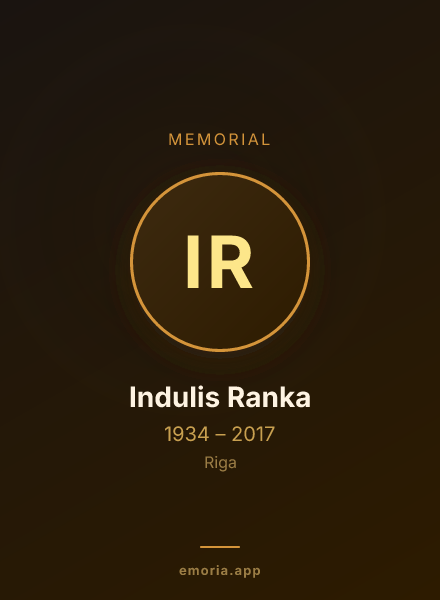 Memorial portrait of Indulis Ranka