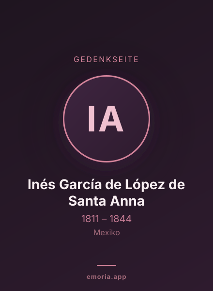 Gedenkportrait von Inés García de López de Santa Anna