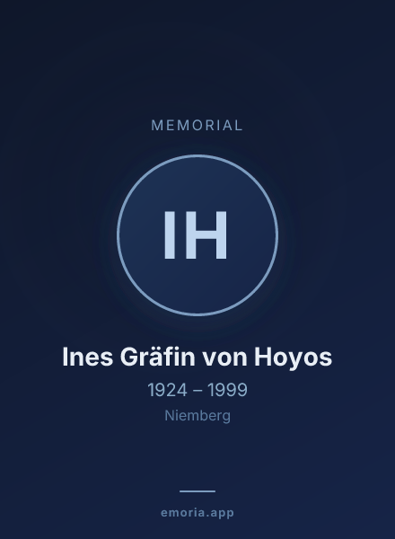 Memorial portrait of Ines Gräfin von Hoyos