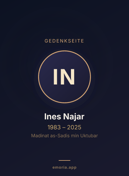 Gedenkportrait von Ines Najar