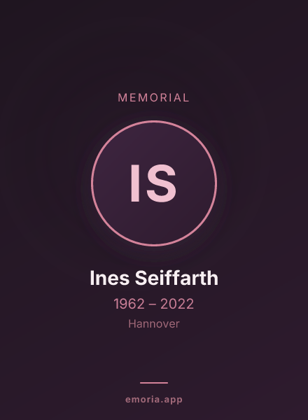 Memorial portrait of Ines Seiffarth