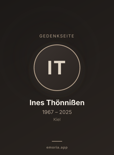 Gedenkportrait von Ines Thönnißen