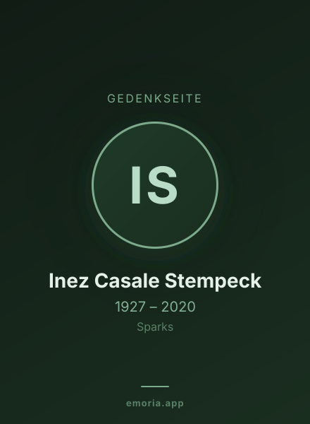 Gedenkportrait von Inez Casale Stempeck