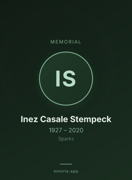Memorial portrait of Inez Casale Stempeck