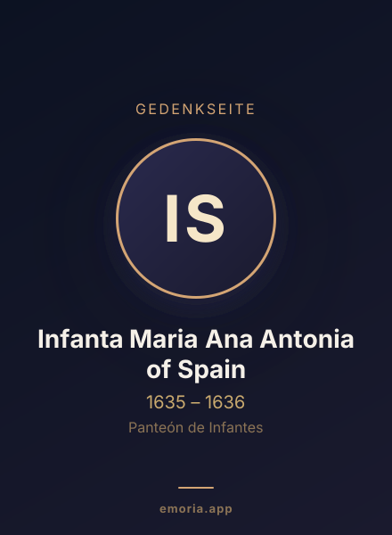 Gedenkportrait von Infanta Maria Ana Antonia of Spain