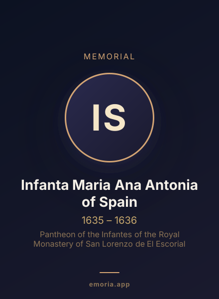 Memorial portrait of Infanta Maria Ana Antonia of Spain